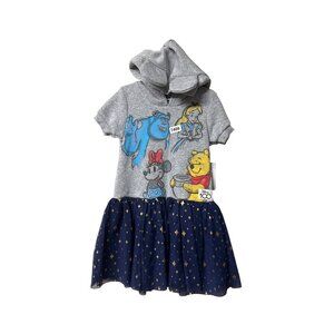Disney 100 6-6x dress hooded nwt
